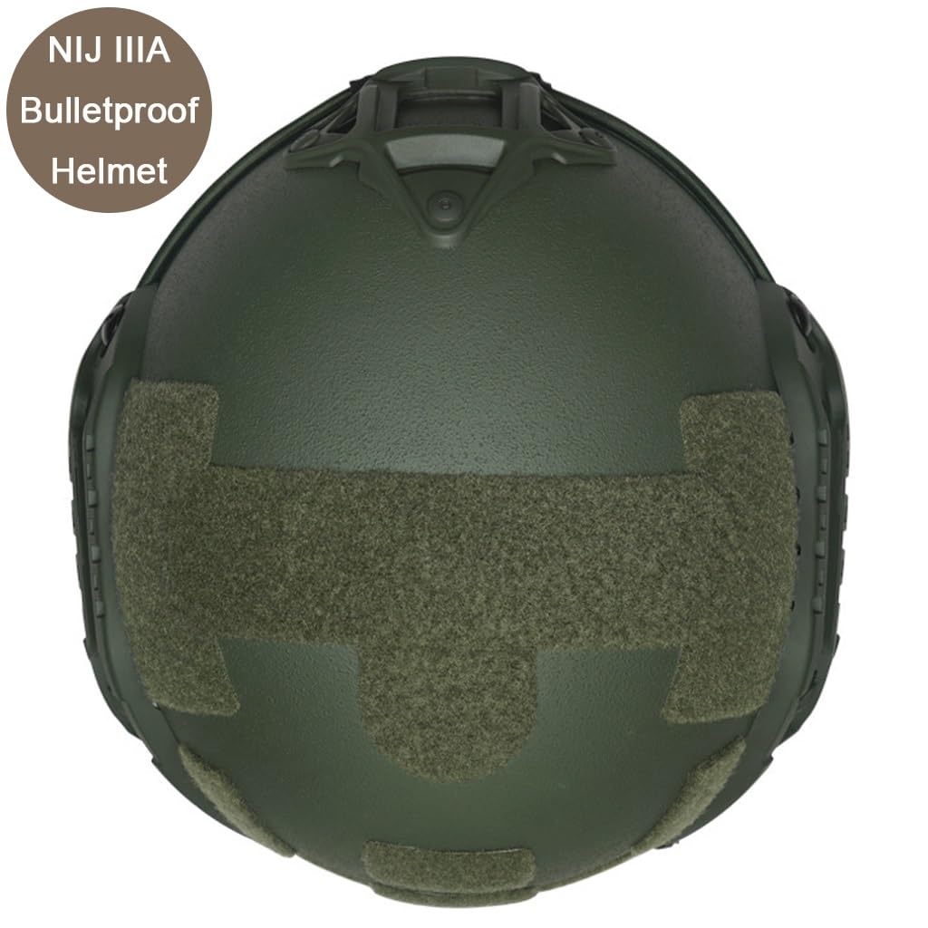 NIJ IIIA MICH2000 Aramidowy Hełm Taktyczny, 1,6 Kg Ciężki Hełm Treningowy Na Świeżym Powietrzu, Grubość 8 Mm(Gray,M)