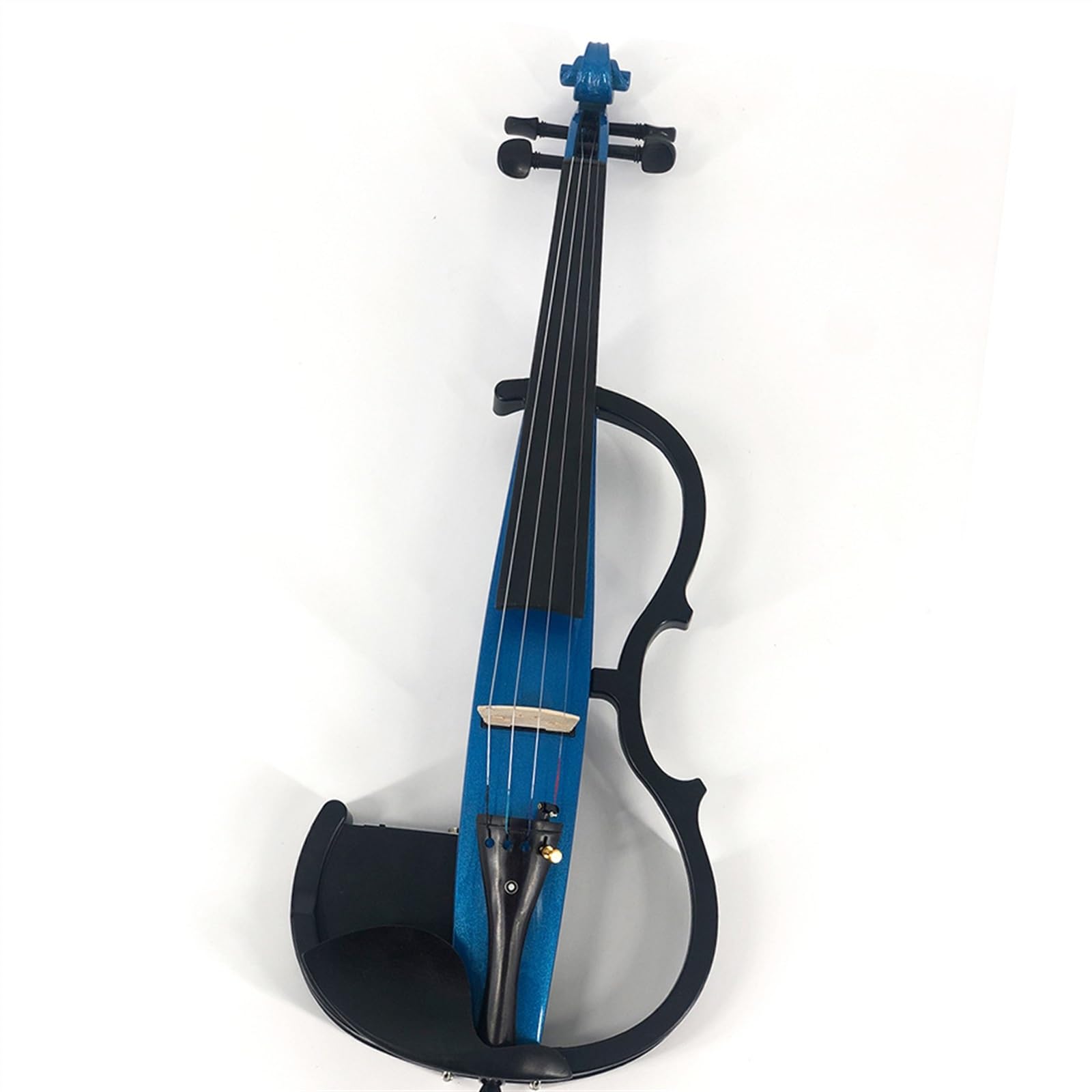 Violín Para Principiantes Violín Electrónico Profesional De Madera Maciza Con Cable De Conexión Y Auriculares Azul