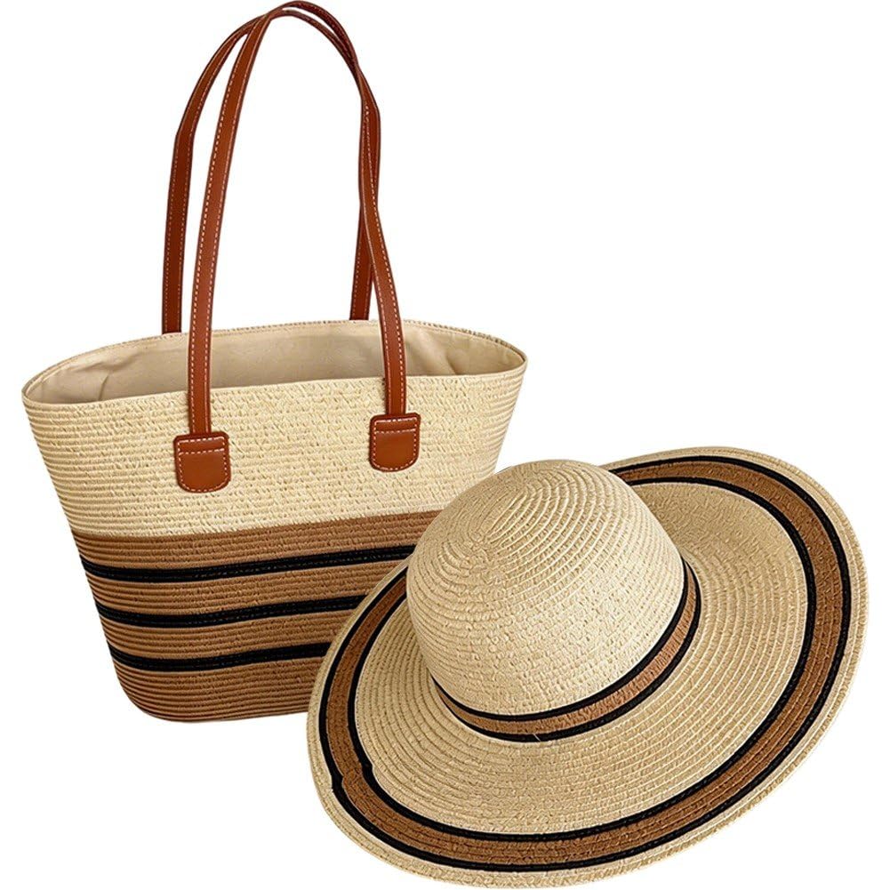 Sac cabas grande capacité et chapeau de soleil pliable offrant confort et protection d'été