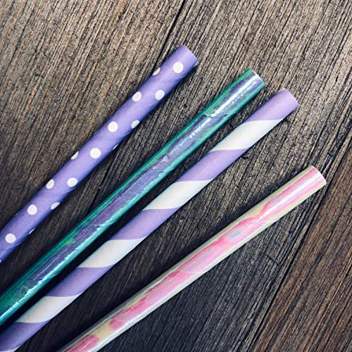 Pitillos de Papel Multicolor 7.75 pulgadas 100 unidades miniatura 3