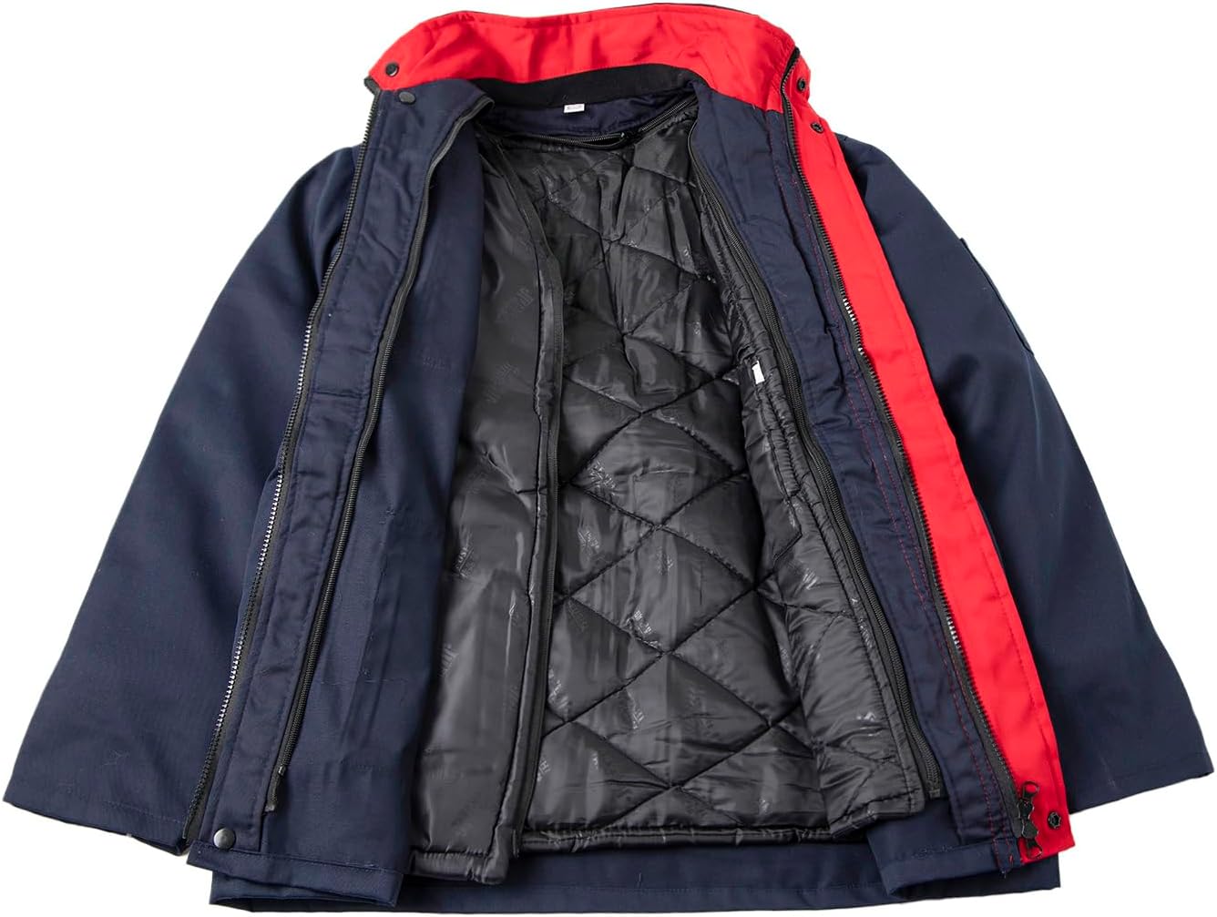 Winter Safety Coat for Men 2 in 1 Insulated Work Jacket Hi Viz Construction Padded Coats
