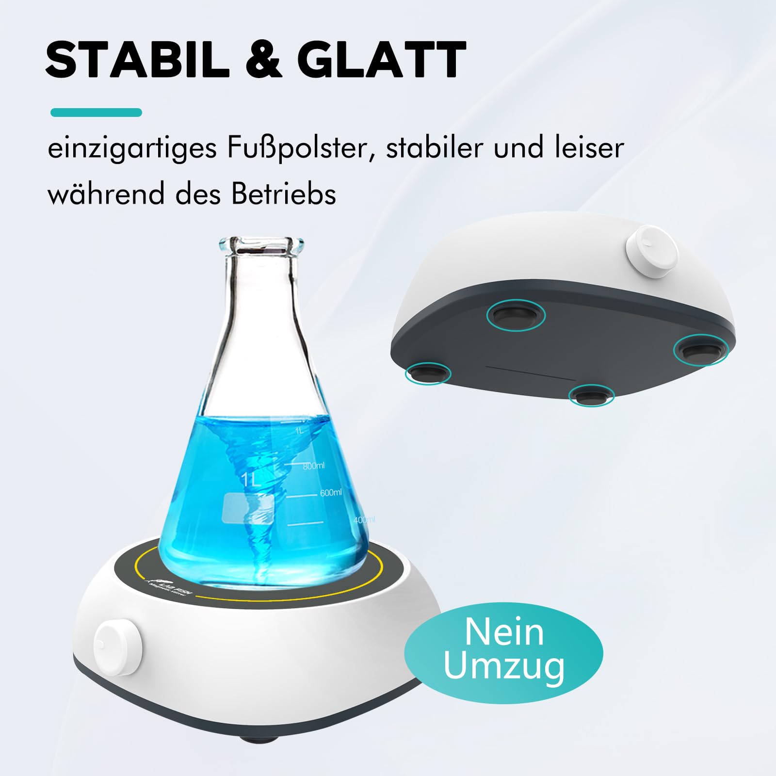 LABFISH mieszadło magnetyczne laboratoryjne, 200-2000PRM, mieszadło laboratoryjne, maks. 3000 ml, mikser magnetyczny do laboratorium i domowego