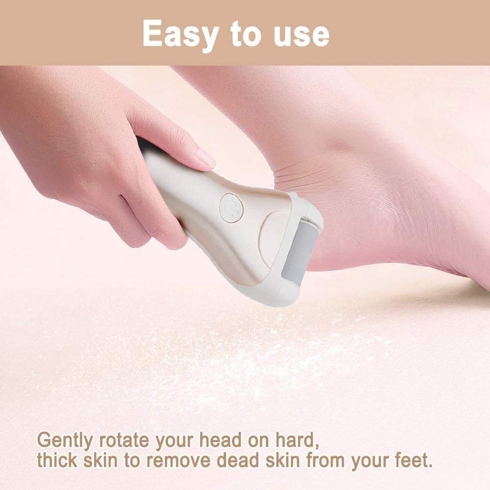 Piedi elettronici callo, Lima del Piede Elettrico Ricaricabile Duro Pedicure della Pelle Strumenti di Cura di Piedi Callous Remover Kit con 3 Roller Heads USB Ricaricabile