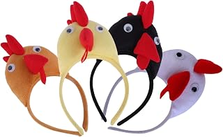 NOLITOY Faixa De Cabeça De Páscoa Infantil Scrunchies Faixa De Maquiagem Traje Infantil 4 Pçs Faixa Preta Faixa De Cabeça De Páscoa Para Meninas Faixa De Pelúcia De Frango Acessórios De