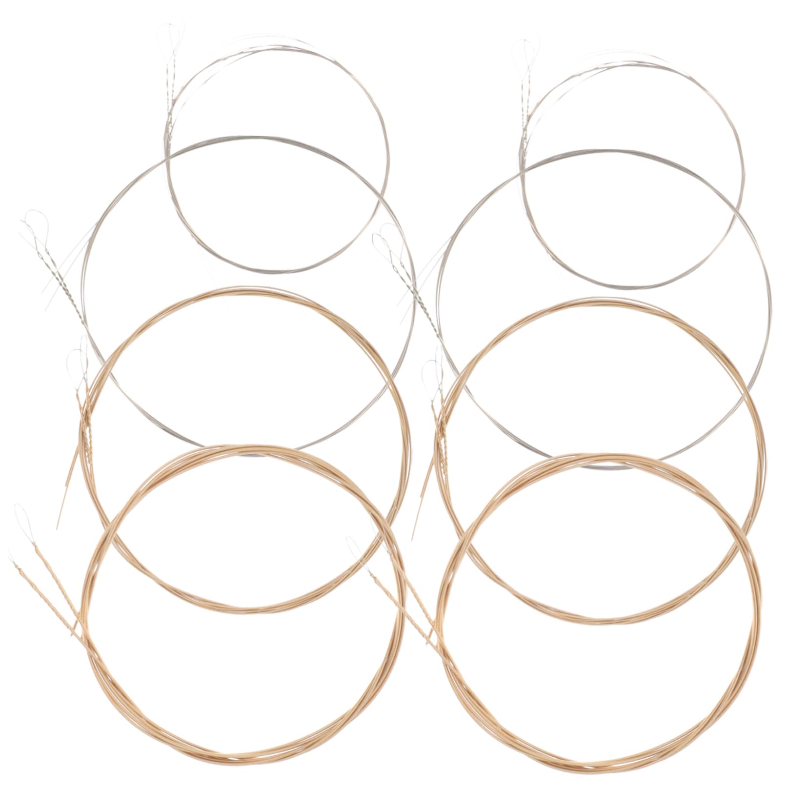 Toddmomy Set of 8 Stainless Steel Acoustic Mandolin Strings Easy to Replace Rich Overtones