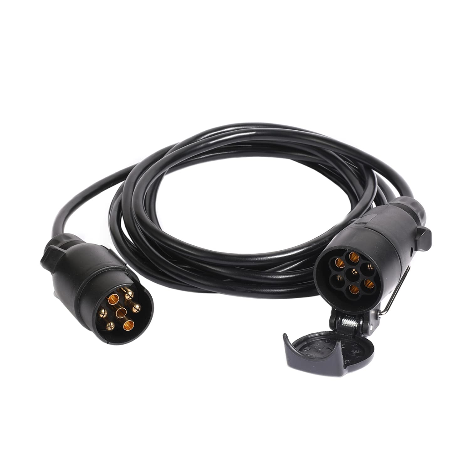 Cavo Rimorchio 7 Poli 3,5M, Cavo Rimorchio Impermeabile 12V, con Spina Presa 7 Poli Rimorchio Cavo, per Caravan Camion Trattori RV Auto Trattore Rimorchio Cavo (3,5M Rimorchio Cavo 7 Poli)
