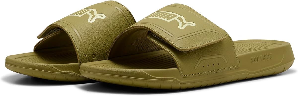 PUMA Royalcat Comfort 2 Slides Unisex Men's Women's Bathing Shoes, Chai Latte Buttercream V2, 44.5 EU