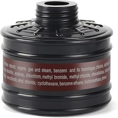 Filtros de máscara de gas de 1.575 in, filtro de máscara de gas único para máscara de gas, filtro de carbón activado de 1.575 in contra vapores,