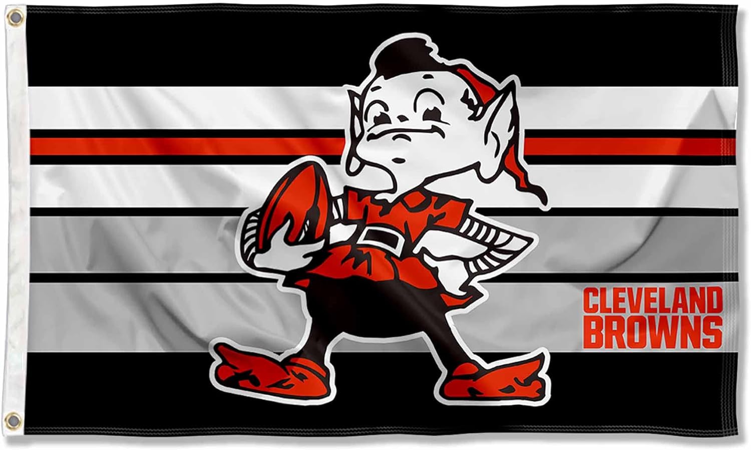 Cleveland Browns Retro Stripes Large 3x5 Flag