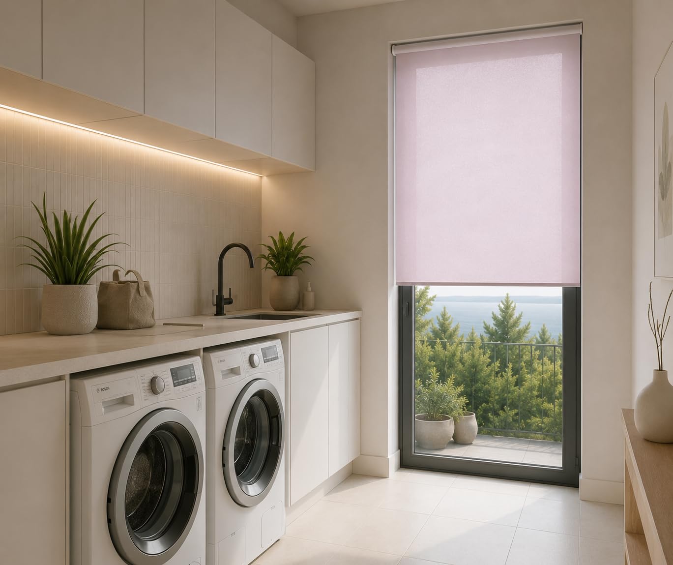 Estoralis Gove Tenda a Rullo Traslucida Liscia, Poliestere, Lilla, 170 x 230 cm