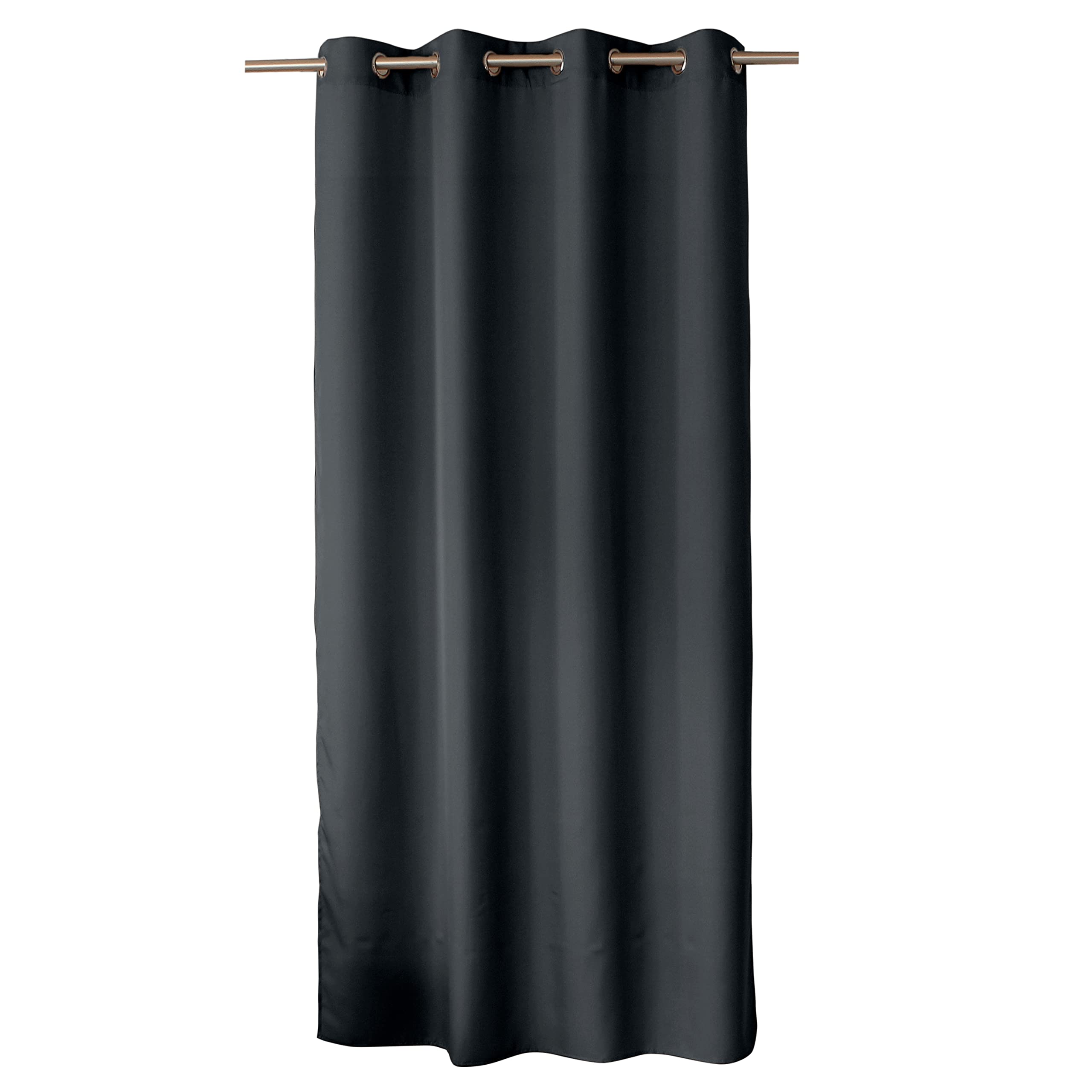 Enjoy Home – Basic Polyester Tarpaulin Curtain – 8 Silver Eyelets – Diameter 4 cm – 140 x 240 cm – Dark Grey — image 1