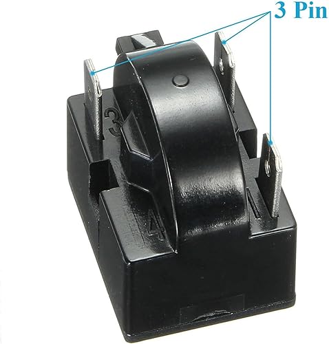 Miniatura 7 de JAMCHE Relé de arranque frigorífico PTC tarter para QP-2-4.7 4.7 3 Pin Vissani Danby Compresor (Talla 12 Ohm)