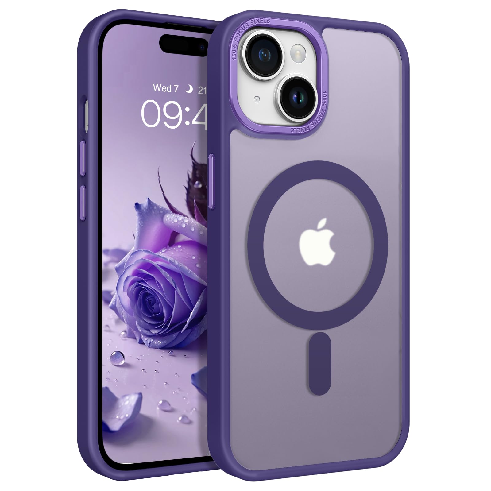 BENTOBEN for iPhone 15 Case, for iPhone15 Phone Case Compatible with MagSafe, Translucent Matte Magnetic Cover Shockproof Women Girl Protective Cute