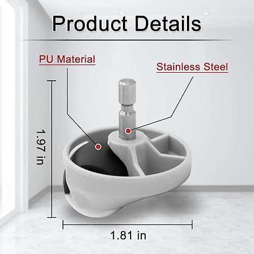 Miniatura 3 de ilovelife Piezas de repuesto para rueda delantera Xiaomi Mi Mijia Roborock S6, S6 Pure, S5, S50, S4, E4, E35, E25, E20, C10 (paquete de 2)