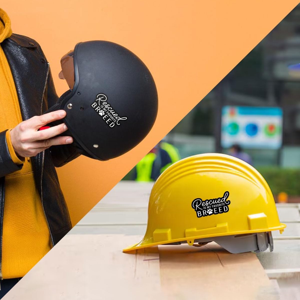 3 Pcs Rescued is My Favorite Breed Dog Stickers, Inspirational Animal Rescue Vinyl Decals for Laptop, Water Bottle, Notebook, Tablet, Car, Gift for Pet Owners, Shelter Volunteers 3 Inches - Image 9