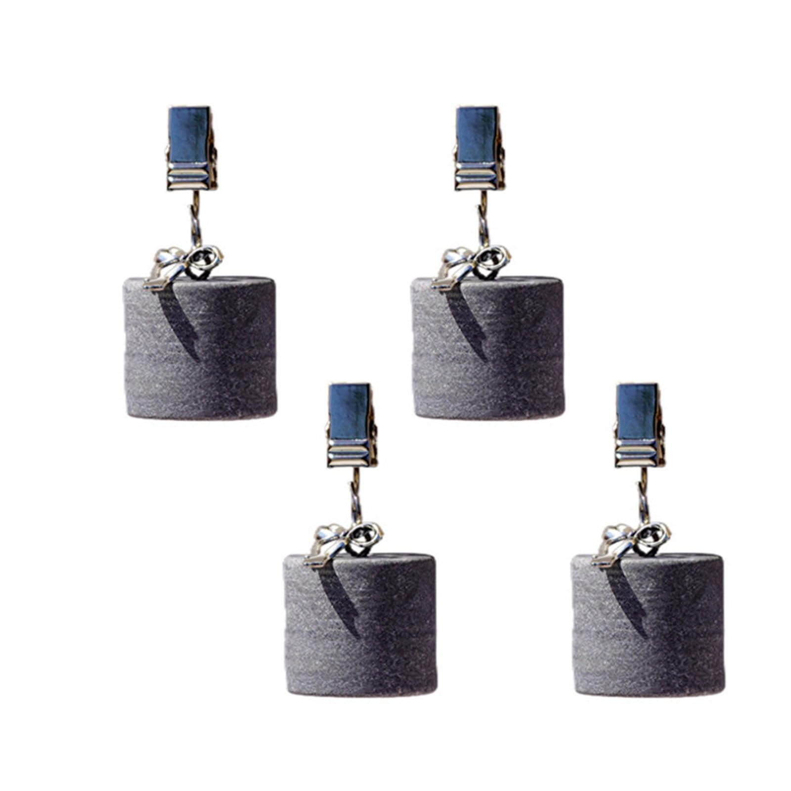 Netbiio Stainless Steel Tablecloth Clamps with Natural Marble Stone Textured Elegant Cylinder Design for Modern Dining Tables Tablecloth Weights Clips