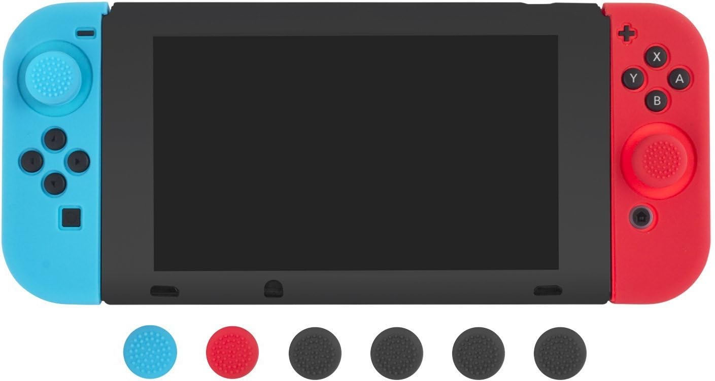 NS Switch Silicone Case – Younik Soft Anti-Slip Silicone Protective Case for NS Switch Console & JoyCon Controller