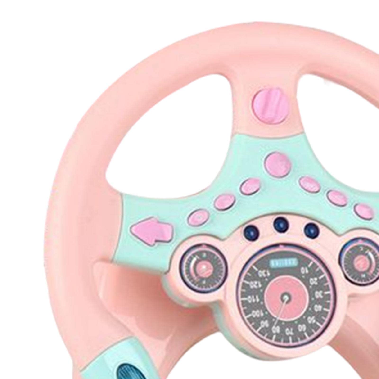 Volant de Jeu Simulation pour Enfant Jouet de Conduite Interactif avec Effet Sonore et Lumineux Amélioration Attention Adapté Aux Routes Motricité