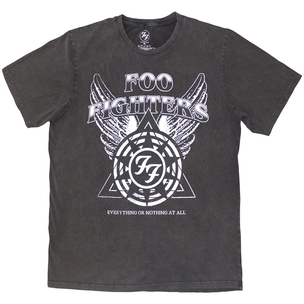 Foo Fighters Everything Or Nothing Limited Edition 999 Only Premium Wash T Shirt S Charcoal