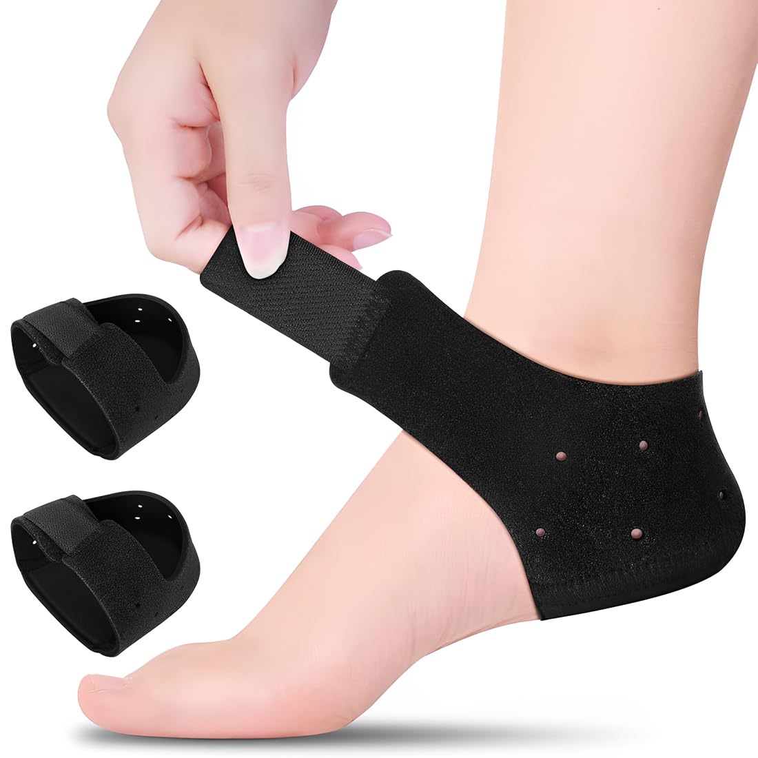GXGM Protector de talón de gel de Fascitis plantar, Copa de talón para hombres y mujeres, alivia el dolor del talón, tendón de Aquiles seco y agrietado almohadilla de apoyo del talón