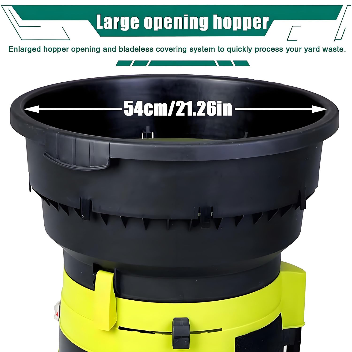 Trituradora de hojas eléctrica para jardín, trituradora de abono de 2500 W, trituradora de hojas de 8000 rpm para limpieza de jardines y compostaje