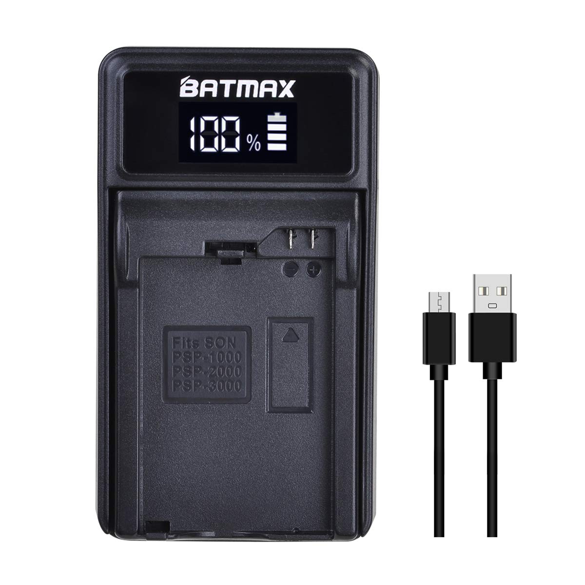 Batmax 2Pièces Batterie et LED USB Chargeur Compatible avec Sony PSP1000 séries PSP1001 PSP1002 PSP1003 PSP1004 PSP1005 PSP1006 PSP1007 PSP1008 PSP-110 Console PSP Fat