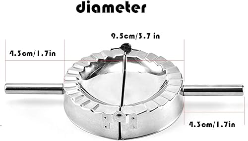 Miniatura 3 de MGGi Molde de raviolis de acero inoxidable de 37 pulgadas de gran tamaño Pierogi Dumpling Maker Goya Empanada Press Mold Ravioli Moldes de Raviolis