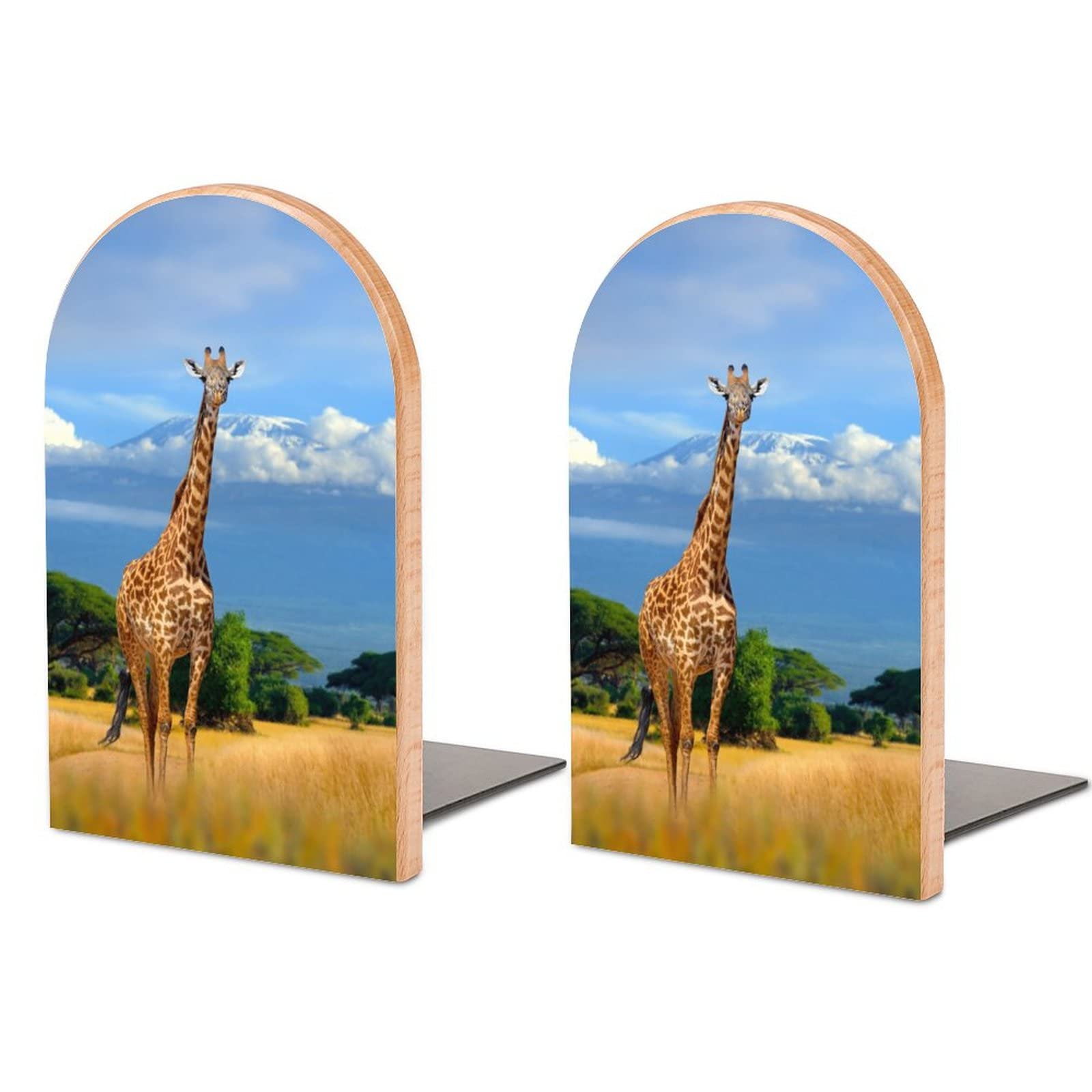 Bureau - Serre Livres - Serre-livres girafes vieux bronze en résine [#31706