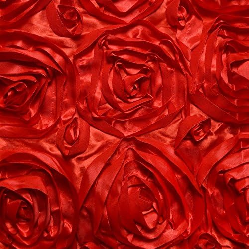 Miniatura 3 de BalsaCircle Camino de mesa de rosas rojas elevadas de 14 x 108 pulgadas, decoración de ropa de cama para bodas, fiestas, recepciones, ocasiones