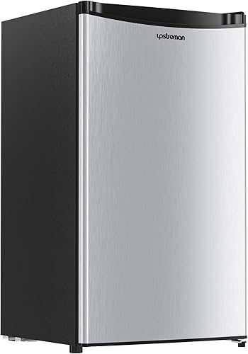 Miniatura 11 de Upstreman - Mini refrigerador de 3.2 pies cúbicos con congelador; refrigerador miniatura de una sola puerta, termostato ajustable, mini refrigerador