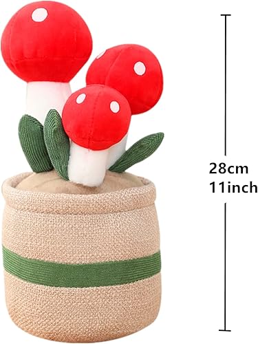 Miniatura 2 de XIYUAN Almohada de peluche de plantas suculentas, juguete de peluche de hongo, juguete de peluche de cactus, maceta de tulipán, juguete de peluche