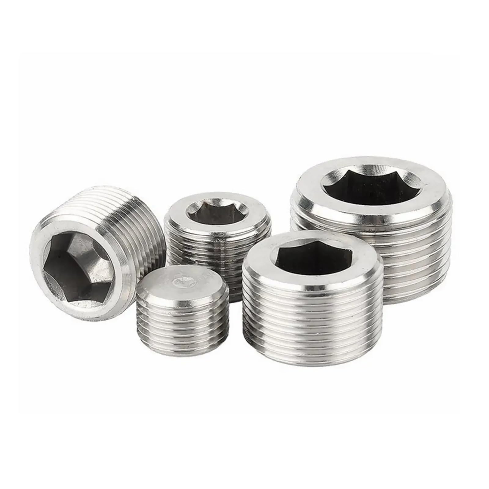 Smglrueat Men's One Color 10Pc M8x1 Metric 304 Stainless Steel Countersunk End Internal Hex Head Socket