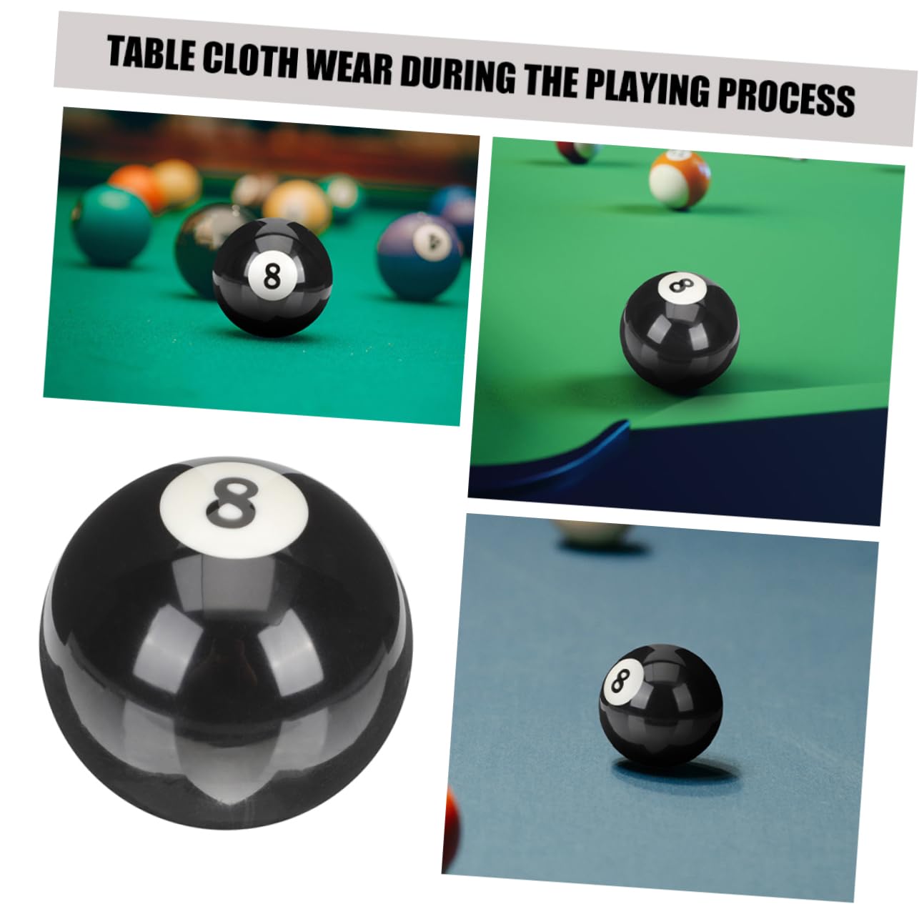 Palla da biliardo 8 pezzi numero 8 in resina resistente all'usura calibrata precisa rotonda ed equilibrata palla da gioco durevole per piscina e allenamento biliardo