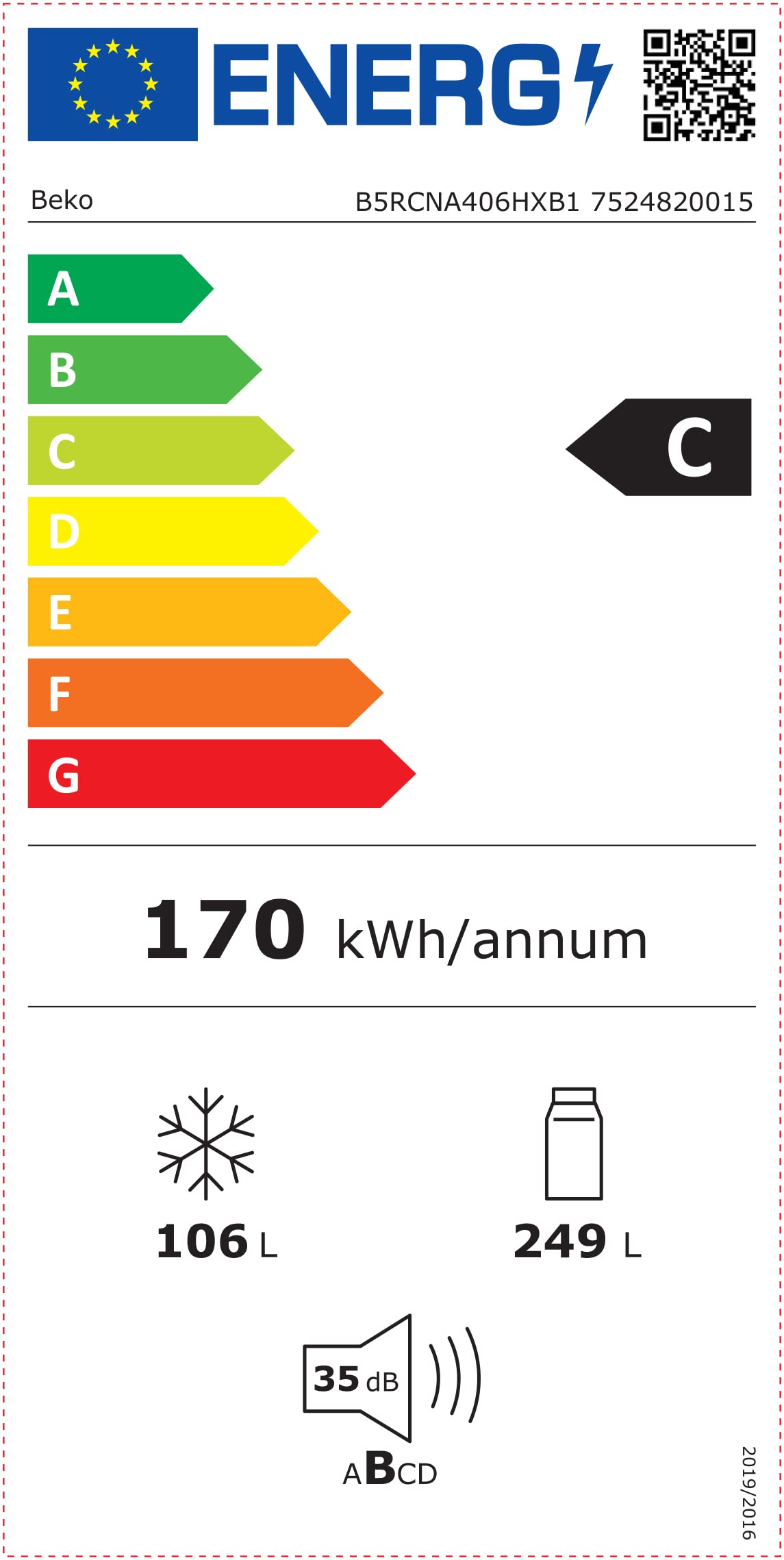 Beko bPRO 500 B5RCNA406HXB1 wolnostojąca lodówko-zamrażarka, duża lodówka, 355 l, NoFrost, Smooth Fit: 90 stopni, 3 szuflady zamrażarki, HarvestFresh, AeroFlow, wygląd stali nierdzewnej