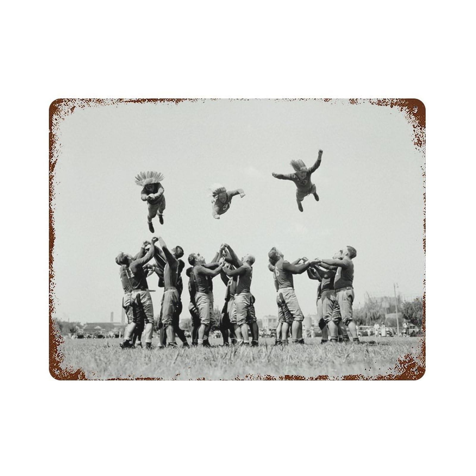 xiaoxiaoshen Vintage Football Wall Decor Art Metal Tin Poster Modern Home Decor Art Home Bar Shop Decorations Vintage Sign 30x40cm