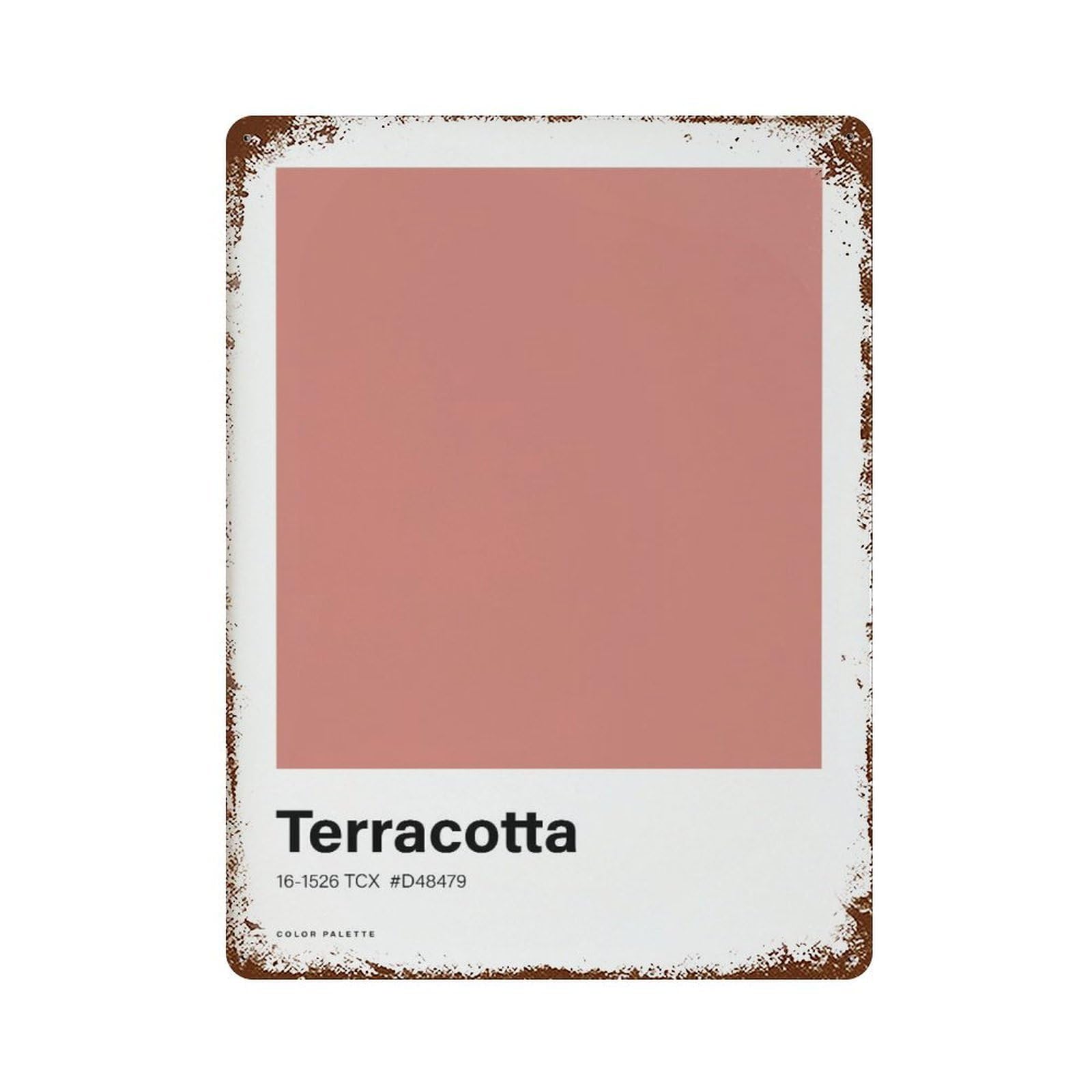 xiaoxiaoshen Terracotta Color Palette Neutral Boho Wall Decor Art Metal Tin Poster Modern Home Decor Art Home Bar Shop Decorations Vintage Sign 40x30cm
