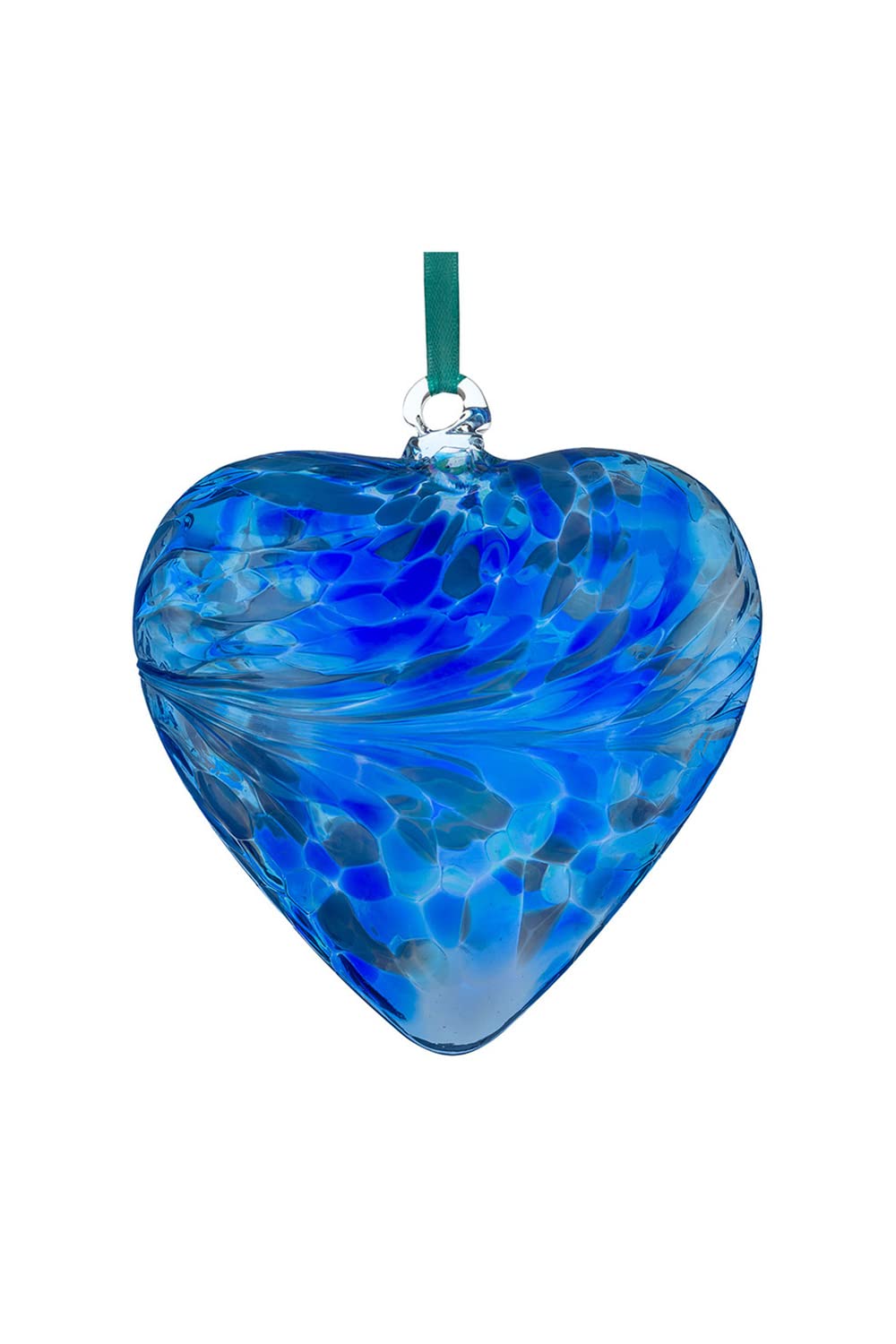 Aspire Art Glass Blue 8Cm Friendship Heart