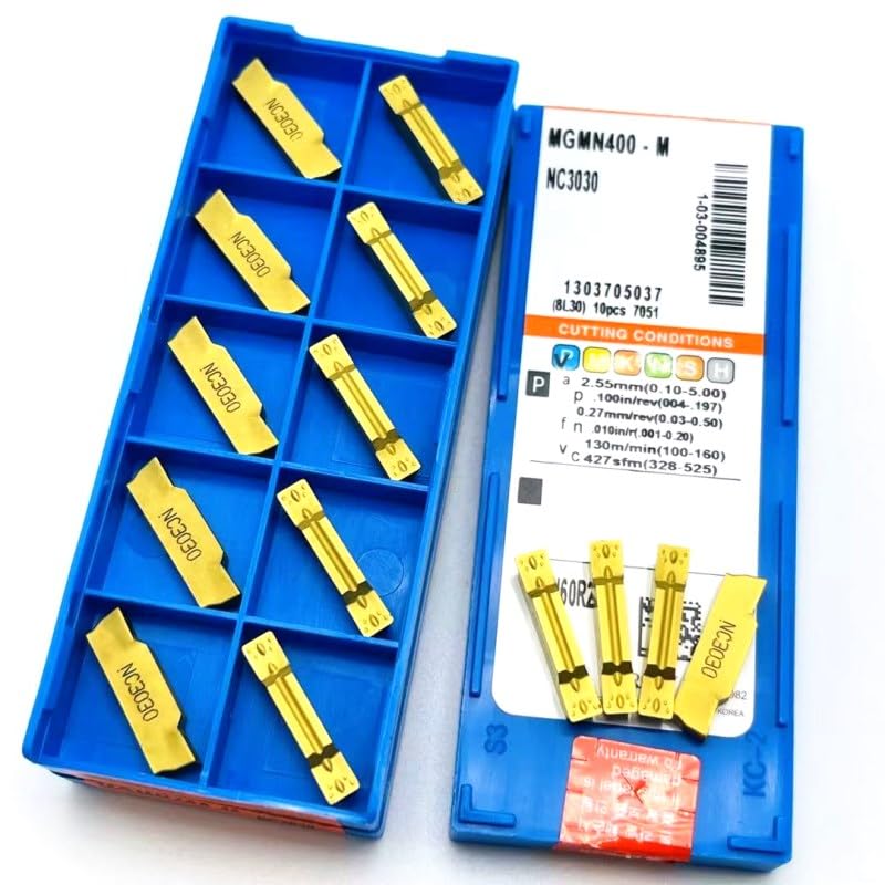 Tool Part for MGMN300 MGMN200 MGMN150 MGMN400 Lathe CNC Tool Grooving Tool Blade Cutting and Grooving Tool MGMN300 - (Insert Width(mm): 100PCS(10box) / Angle: MGMN150-G NC3020)
