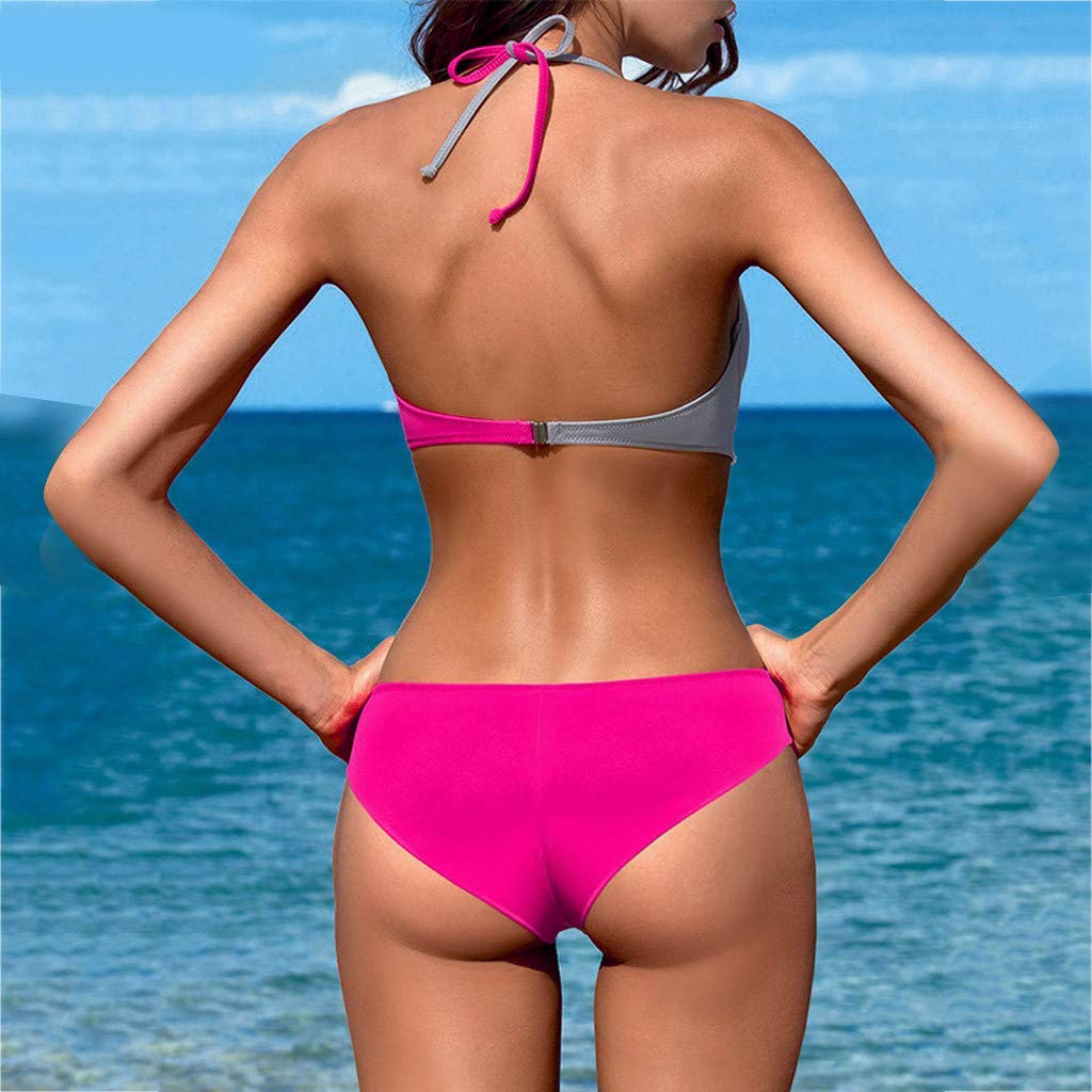 CheChury Donna Costume da Bagno Push Up Imbottito Reggiseno Bikini Due Pezzi Bikini Sexy Spiaggia Beachwear Swimwear Sportivo Mare Estate
