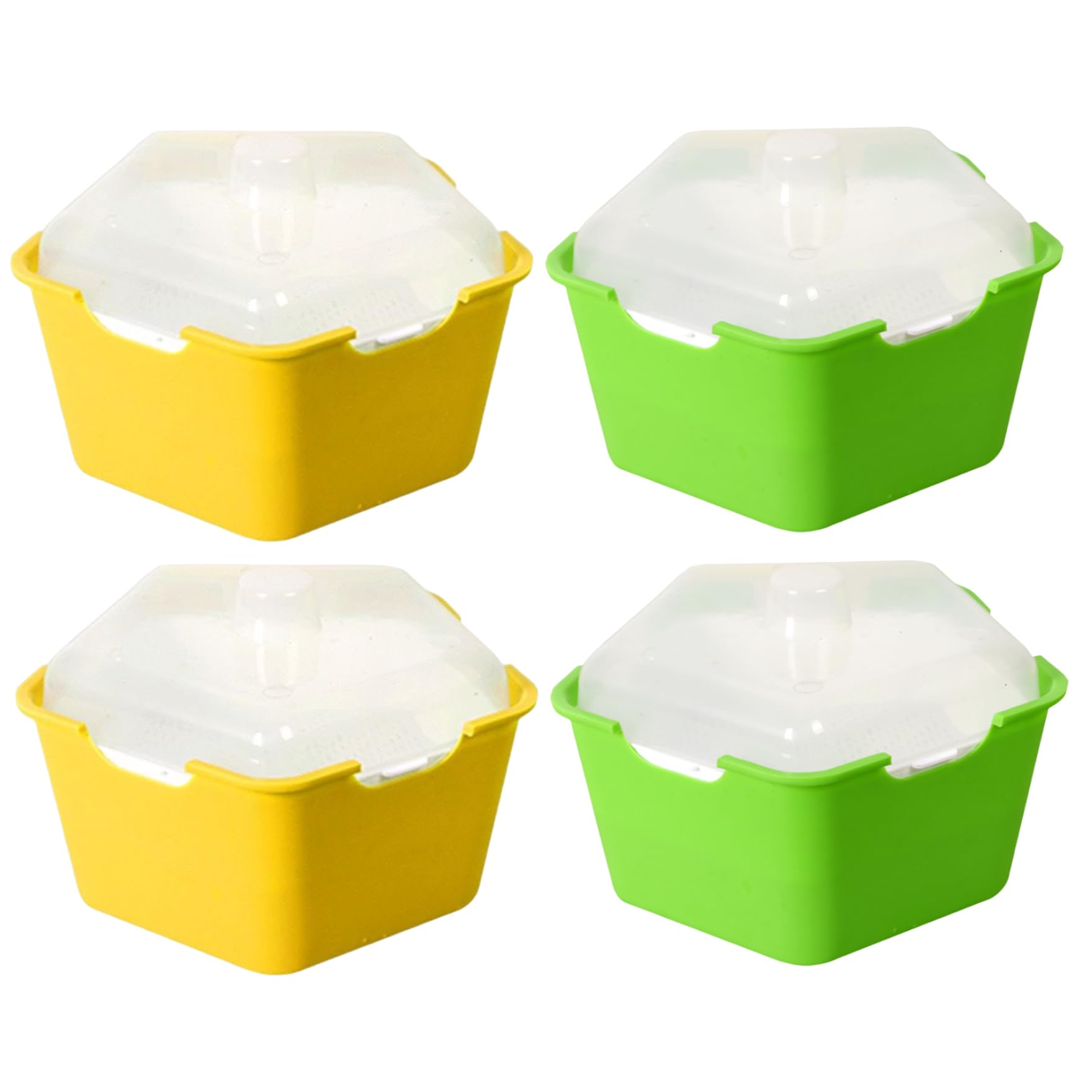 Plateau de germination à couvercle : kit de 4 bacs à semis sans terre pour cuisine