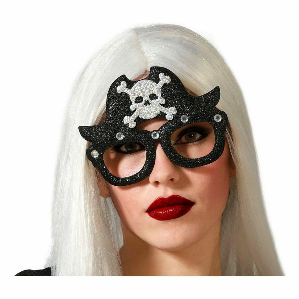BigBuy Carnival Pirate Metallic Halloween Glasses