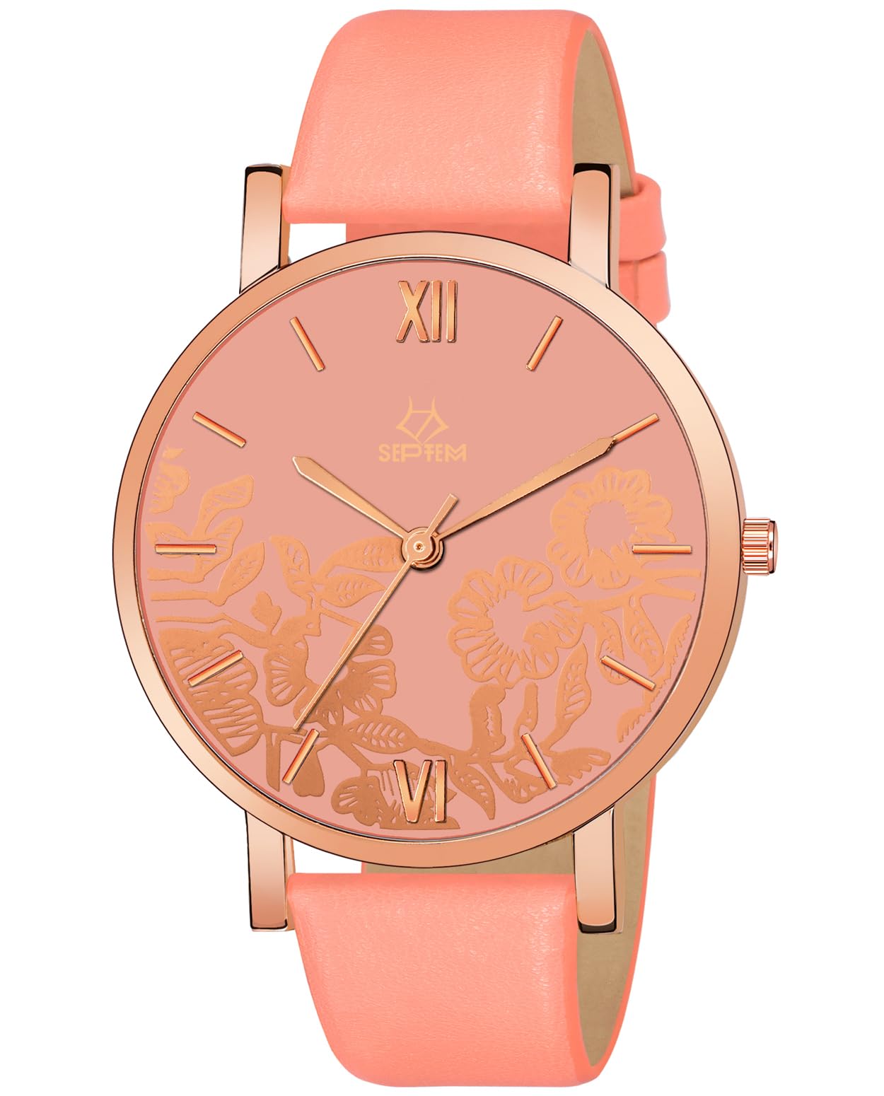 Septem 118-Peach Girls Stylish Analog Designer Analog Wrist Watch for Girls (B0CRB88YP5) Amazon Price History, Amazon Price Tracker