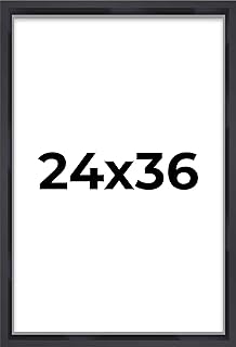 24x36 Black Shadowbox Frame - Shadow Display Box Frame Interior Size 24x36 by 3/4" Depth - Made to Display Items Up to 3/4" Depth Includes Shatter Resistant Acrylic, Backing, Hardware