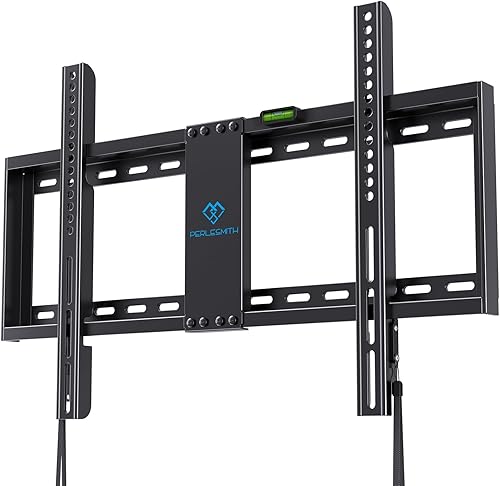 PERLESMITH PSLLK1 Soporte fijo de pared para televisores de pantalla plana LED, LCD y OLED de 32 a 82 pulgadas, se adapta a pernos de madera de 16 a