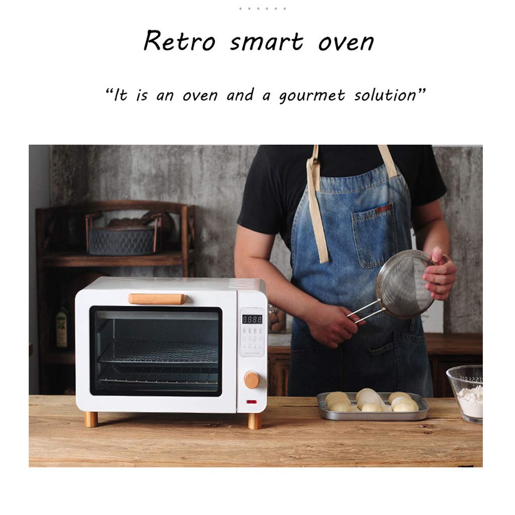 15l Mini Forno Elettrico Retrò Automatico Domestico Multi-Funzione, Anti-Scottatura/Illuminazione Della Lampada Del Forno/Riscaldamento A Quattro Tubi