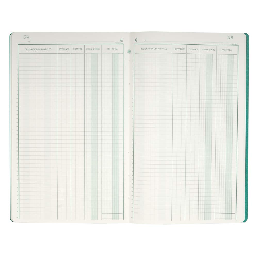 EXACOMPTA Piqûre 32x19,5cm Livre d'Inventaire 31 lignes 80 pages