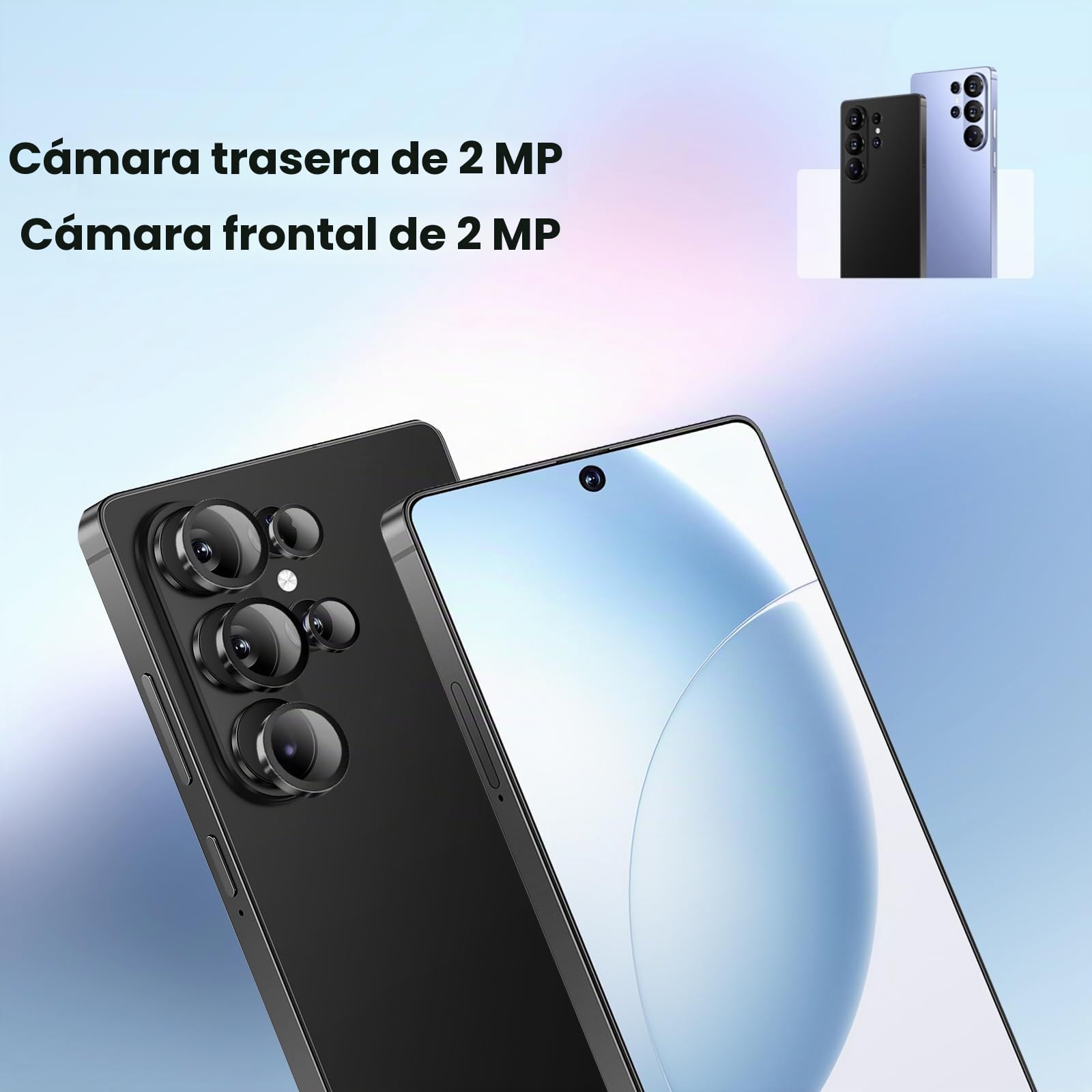 Desbloquear el teléfono, Pantalla de 6.75 Pulgadas, 4GB RAM + 64GB ROM/TF 256GB, Cámara Doble, Soporte 4G LTE FDD TDD, Doble Tarjeta sim, Adecuada para Principiantes. (Deep Blue)