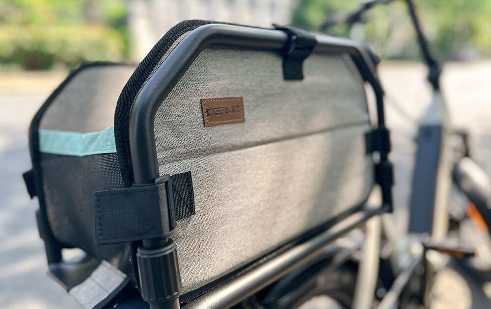 DERUIZ Fahrrad-Transporttasche für Haustiere – Sicherer Hunde- und Katzenkorb für E-Bike & City Bike
