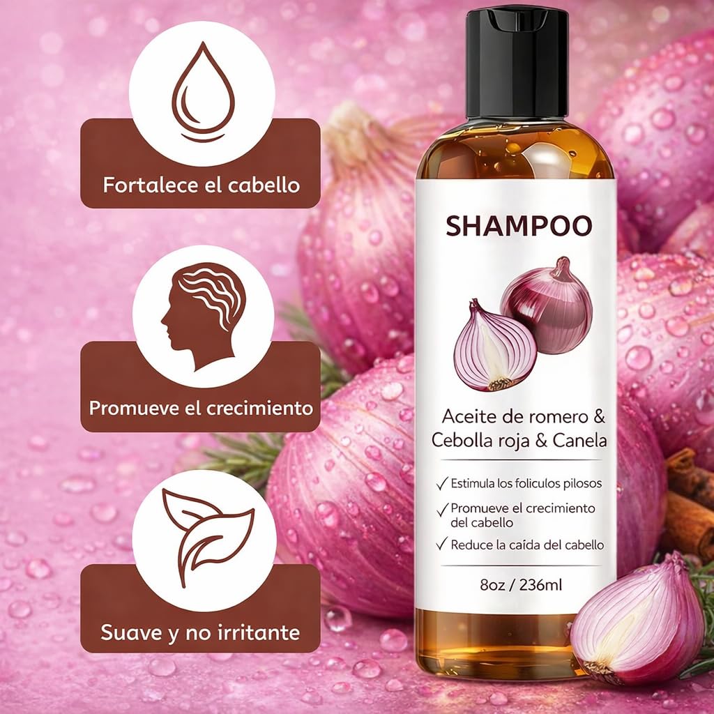 Excalvo Champu De Cebolla,2026 Nuevo Champu Cebolla,Champu Excalvo,Limpieza Diaria Para Un Cabello Más Denso En Apariencia,Para Hombres Y Mujeres,236ml (1) — view 7