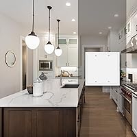 Vista 6 de Henne Bery Modern Edge Decorative Wall Plate Switch Plate Outlet Cover, Durable Solid Zinc Alloy (Double Blank, White)